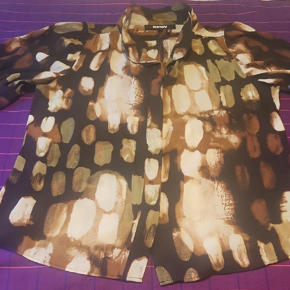 DKNY Camouflage Patterned Top